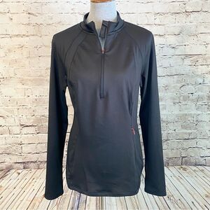 Spyder Half Zip Black Athletic Pullover Sweater Layering Large NWT